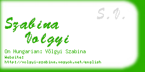 szabina volgyi business card